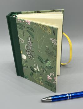 Notizbuch stehend Stift Blumen grün